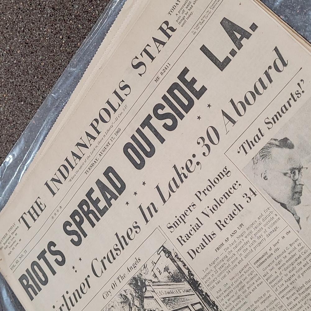 Vintage Newspaper August 17 1965 Indianapolis Star Original Great Birthday Gift - Picture 5 of 12